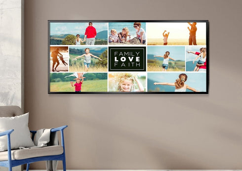 #1 Family Love Faith Canvas