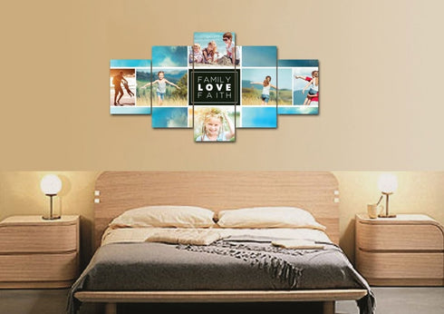 #1 Family Love Faith Canvas