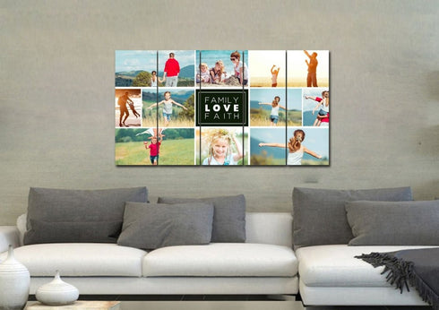 #1 Family Love Faith Canvas