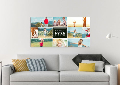 #1 Family Love Faith Canvas