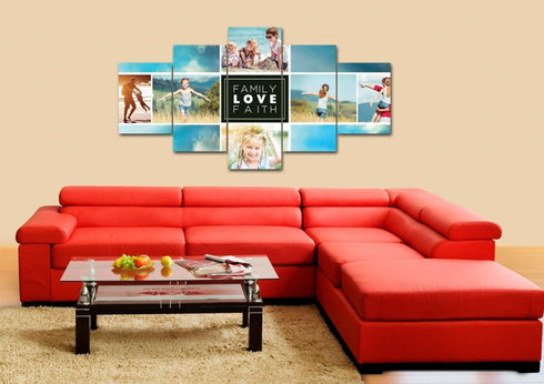 #1 Family Love Faith Canvas