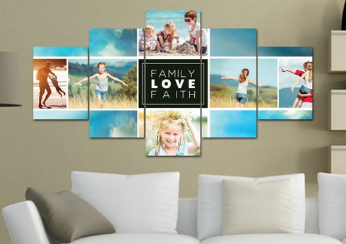 #1 Family Love Faith Canvas
