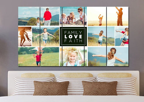 #1 Family Love Faith Canvas