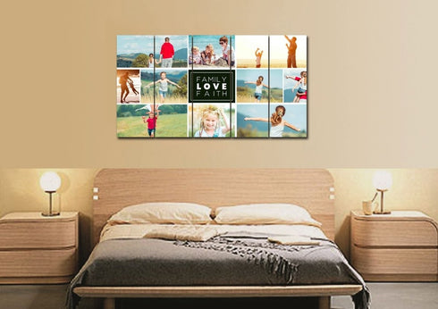 #1 Family Love Faith Canvas