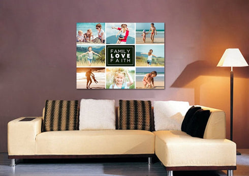 #1 Family Love Faith Canvas