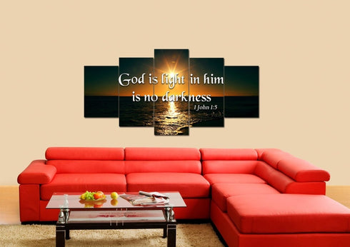 1 John 1:5 Canvas Wall Art Print