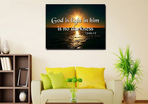 1 John 1:5 Canvas Wall Art Print