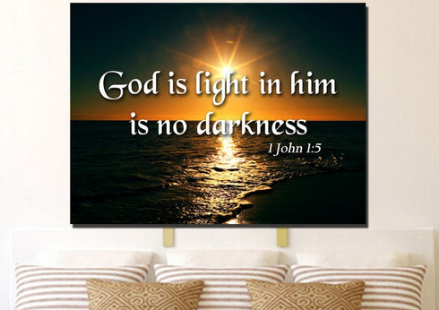 1 John 1:5 Canvas Wall Art Print