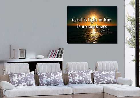 1 John 1:5 Canvas Wall Art Print
