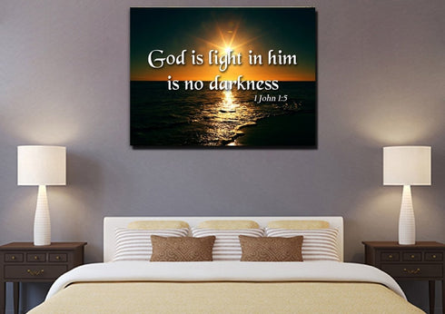 1 John 1:5 Canvas Wall Art Print