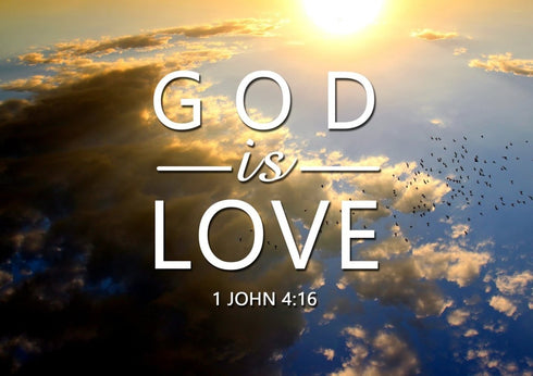 1 John 4:16 God is Love Canvas Wall Art Print