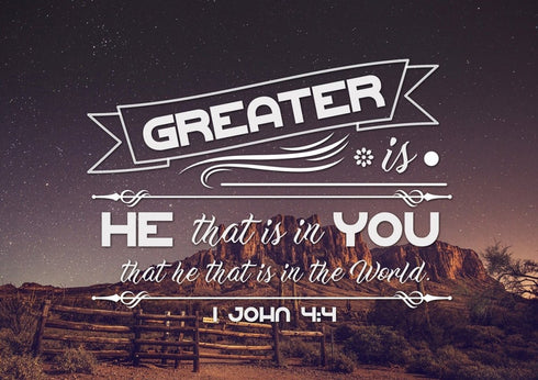 1 John 4:4 Canvas Wall Art Print