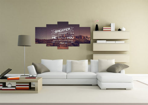1 John 4:4 Canvas Wall Art Print