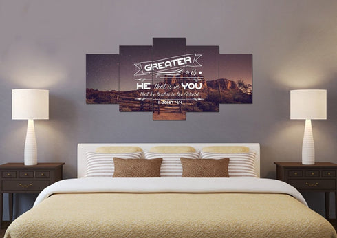 1 John 4:4 Canvas Wall Art Print