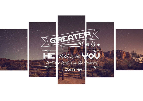 1 John 4:4 Canvas Wall Art Print