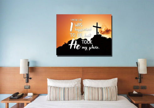 1 Peter 3:18 Canvas Wall Art Print