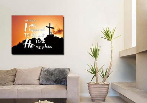 1 Peter 3:18 Canvas Wall Art Print