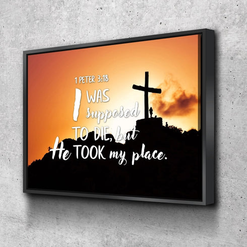 1 Peter 3:18 Canvas Wall Art Print