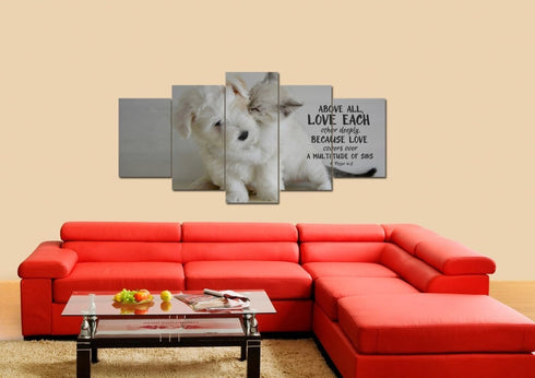 1 Peter 4:8 Above All Love Each Other Canvas Wall Art Print