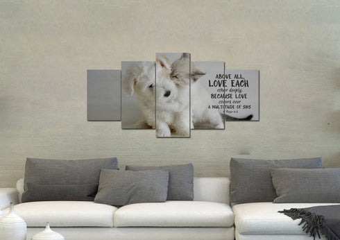 1 Peter 4:8 Above All Love Each Other Canvas Wall Art Print