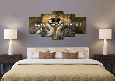 1 Peter 4:8 Love cover over sin Canvas Wall Art Print