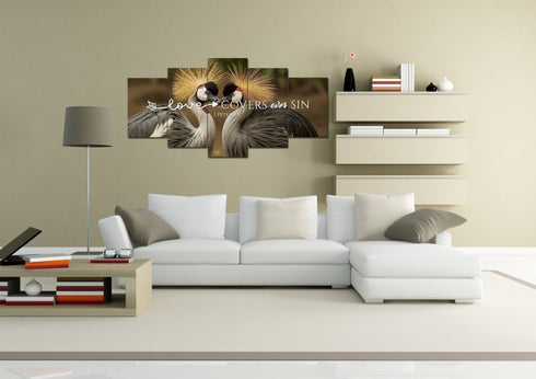 1 Peter 4:8 Love cover over sin Canvas Wall Art Print