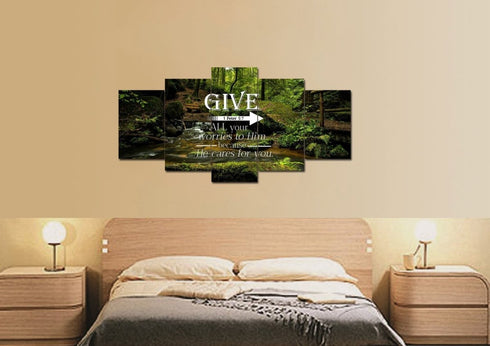 1 Peter 5:7 Canvas Wall Art Print | Christian Walls