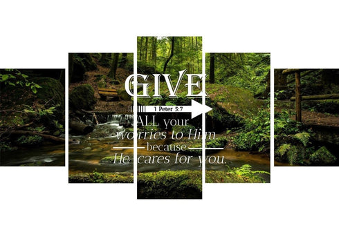 1 Peter 5:7 Canvas Wall Art Print | Christian Walls