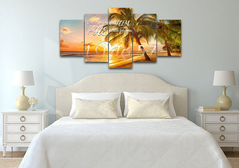 1 Peter 5:7 KJV Canvas Wall Art Print