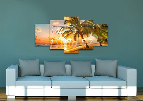 1 Peter 5:7 KJV Canvas Wall Art Print