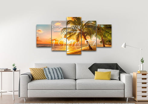 1 Peter 5:7 NIV Canvas Wall Art Print