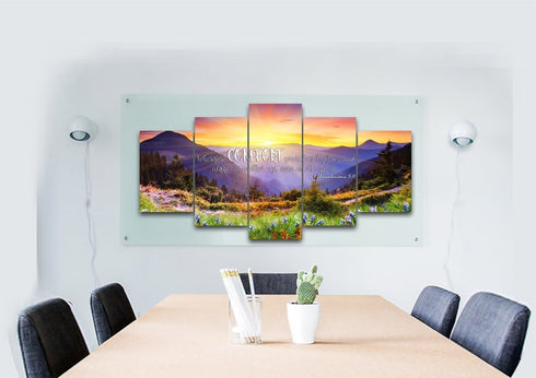 1 Thessalonians 5:11 KJV Comfort Yourselves Together Bible Verse Canvas Wall Art