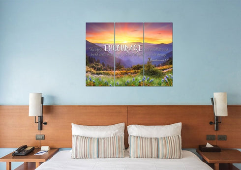 1 Thessalonians 5:11 NIV Encourage One Another Canvas Wall Art Print