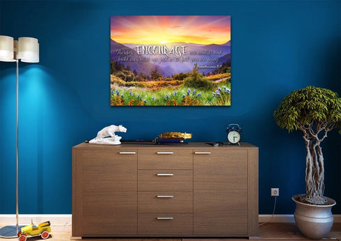 1 Thessalonians 5:11 NIV Encourage One Another Canvas Wall Art Print
