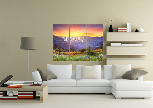 1 Thessalonians 5:11 NIV Encourage One Another Canvas Wall Art Print
