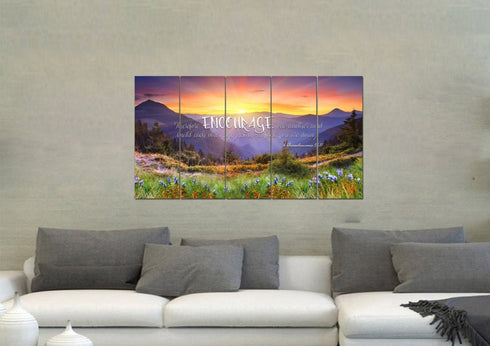 1 Thessalonians 5:11 NIV Encourage One Another Canvas Wall Art Print