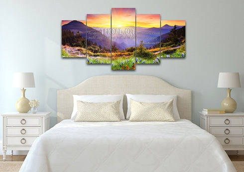 1 Thessalonians 5:11 NIV Encourage One Another Canvas Wall Art Print