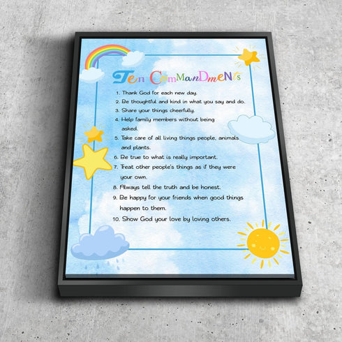 10 Commandments for Kids #11 Wall Art