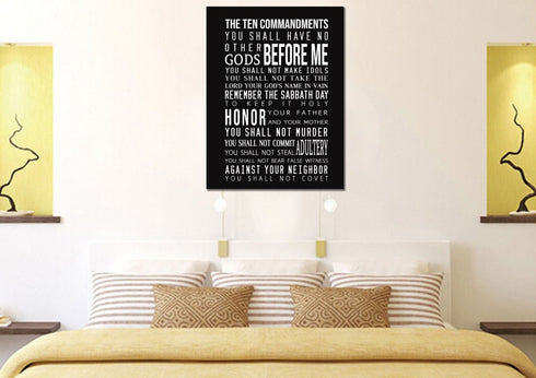 10 Commandments in Black & White #9 Wall Art