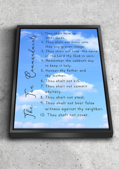 10 Commandments on Cloudy Sky #7 Wall Art