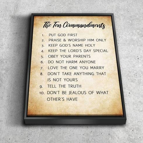 10 Commandments on Parched Paper #5 Wall Art