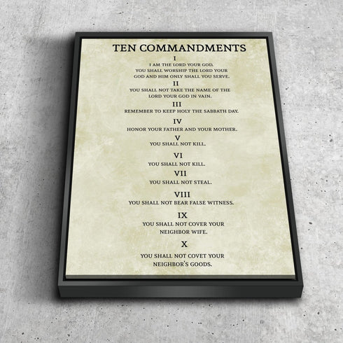 10 Commandments with Roman Numerals #6 Wall Art