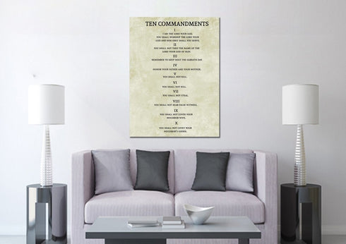 10 Commandments with Roman Numerals #6 Wall Art
