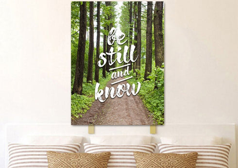 #10 Quiet Forest Road & Be Still Canvas