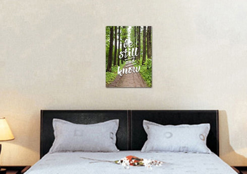 #10 Quiet Forest Road & Be Still Canvas