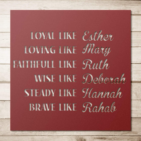 #101 - Famous Women of the Bible Metal Sign