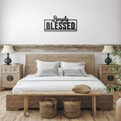 #102 - Simply Blessed Quote Metal Sign