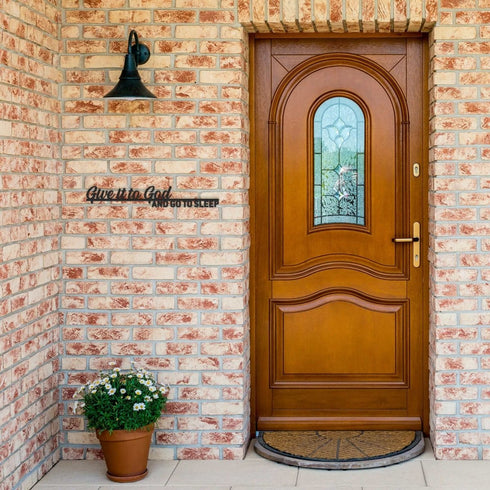 #105 - Give it to God & Go to Sleep Lined up Quote Metal Sign