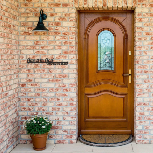 #105 - Give it to God & Go to Sleep Lined up Quote Metal Sign