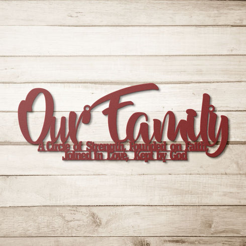 #10 Our Family Founded by God Metal Sign